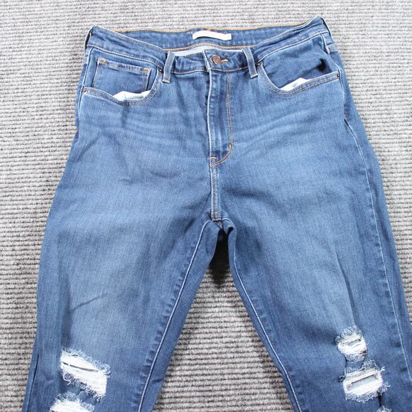 Levi’s 721 High Rise Skinny Ankle Womens 31 Blue Distressed Stretch - Picture 3 of 11